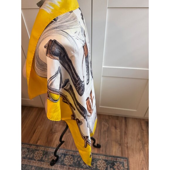 VTG Hermès Scarf “Propos de Bottes” Xavier De Poret Equestrian 34" Silk read HTF - Picture 6 of 16